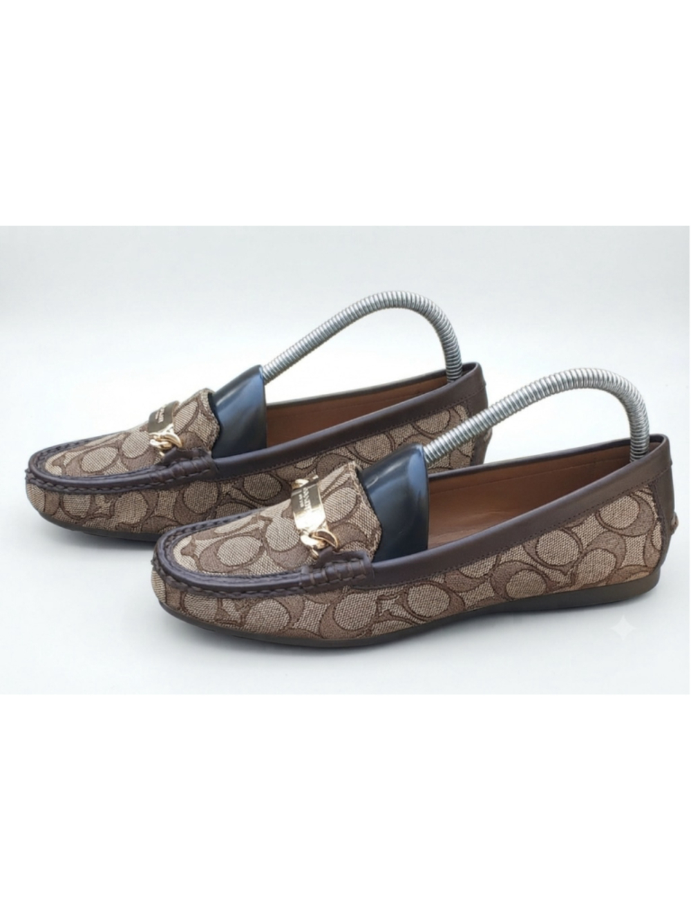 Coach #A01918 “Olive" Signature Monogram Loafers/Brown Tan Women’s Shoes 7.5B